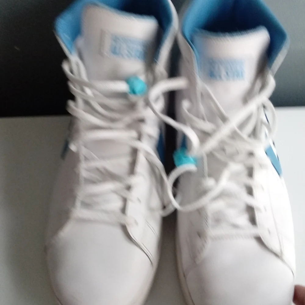Converse Pro Leather Mid Top Sneakers White Blue Mens Athletic Shoes‎ - Picture 8 of 8